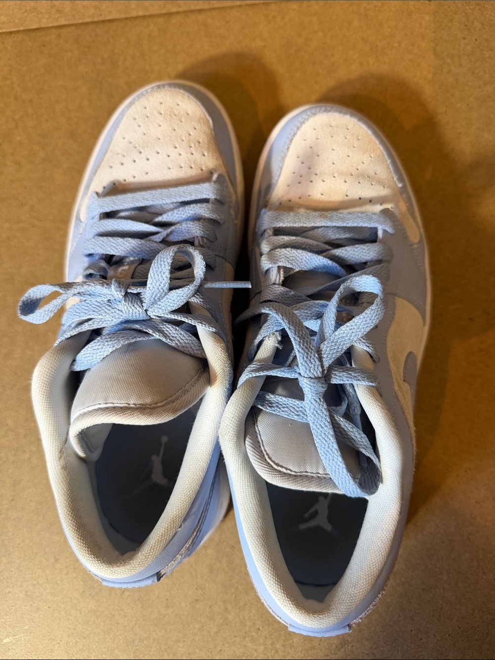 Women’s air Jordan 1 low aluminum dc0774-050 light blue & grey women 7.5 w box - Picture 7 of 9
